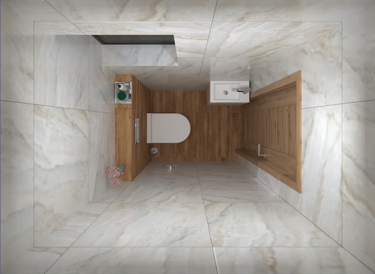 Vizualizace WC — Byt B