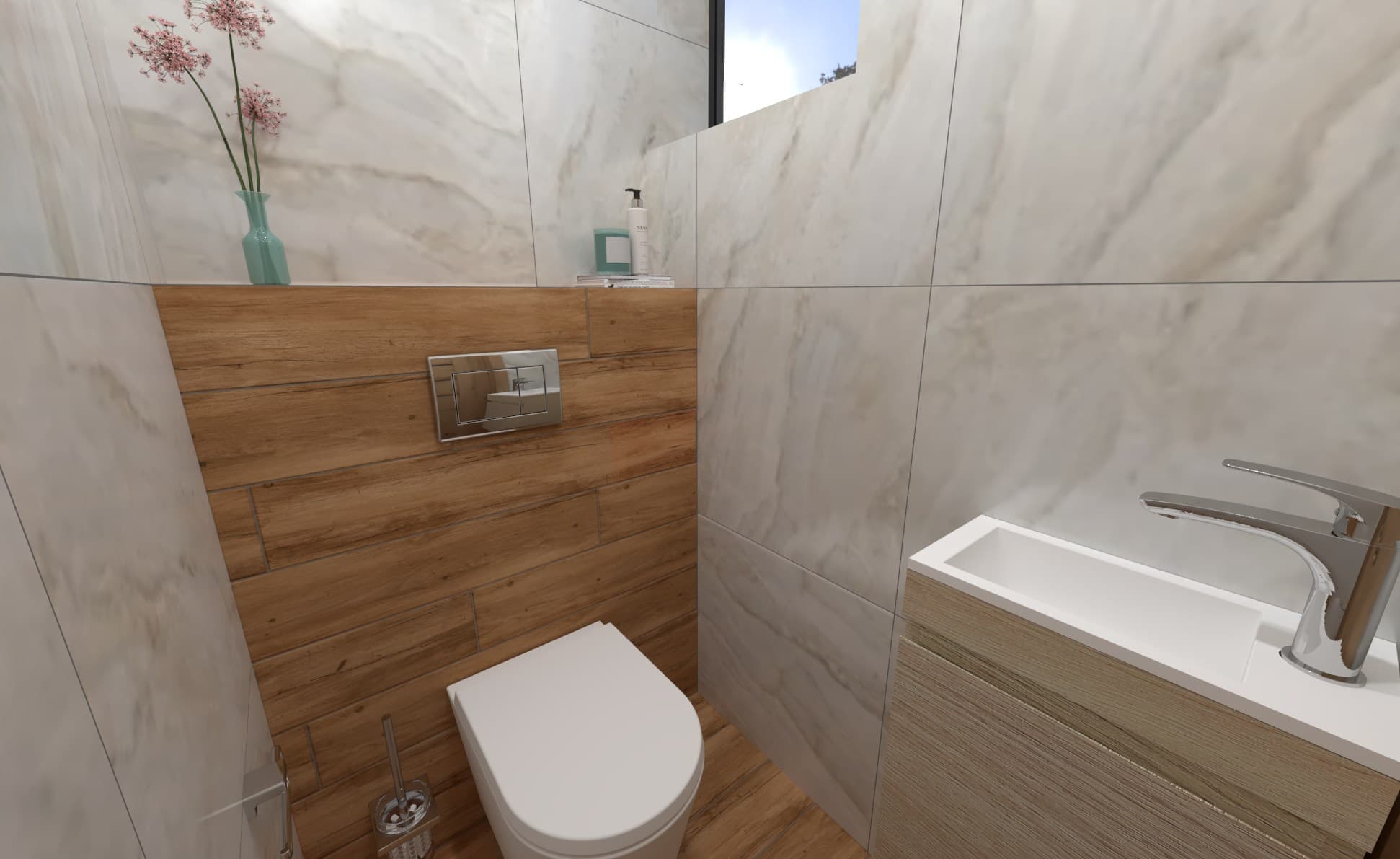 Vizualizace WC — Byt B